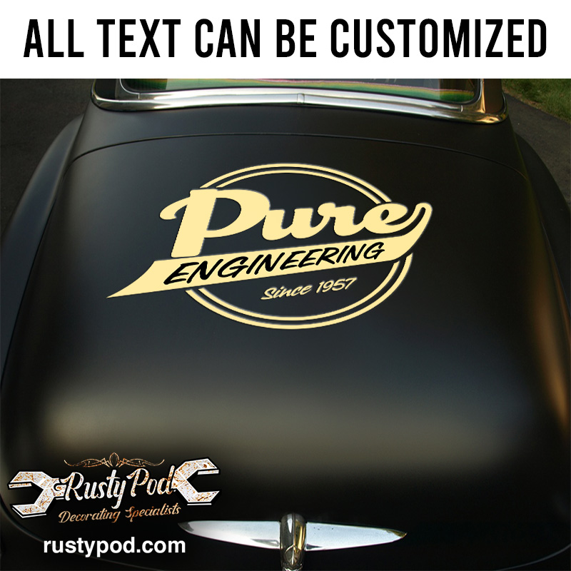 personalized vintage garage lettering vinyl sticker 10801